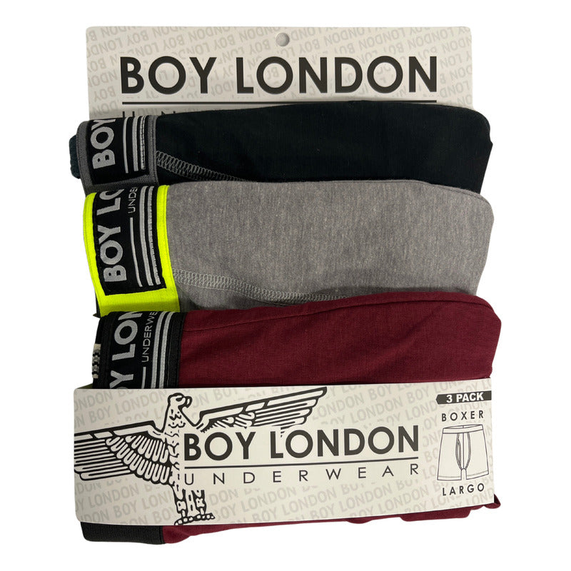 Boxers Largos Boxer Transpirable Caballero 3 Pz Boy London