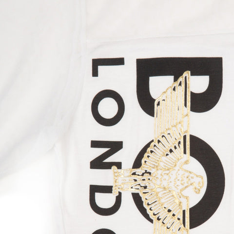 Crop Top Boy London Mujer Blanco Manga Transparente