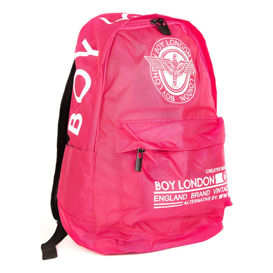 Mochila Rosa Urbana Escolar Juvenil Casual Boy London Color Rosa Chicle Diseño De La Tela Liso