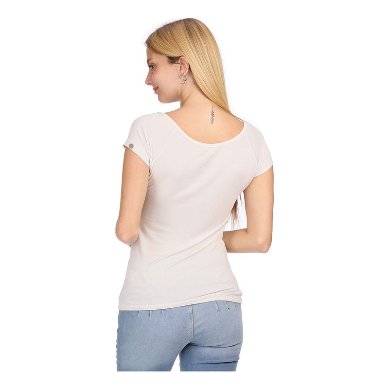 Blusa Blanca Dama Estampado Clásico Letras Negras Boy London