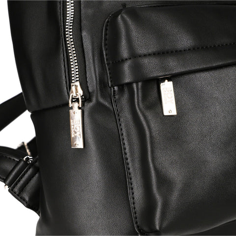 Mini Mochila Negra Para Mujer Dama Antirrobo Boy London Color Negro Diseño De La Tela Liso