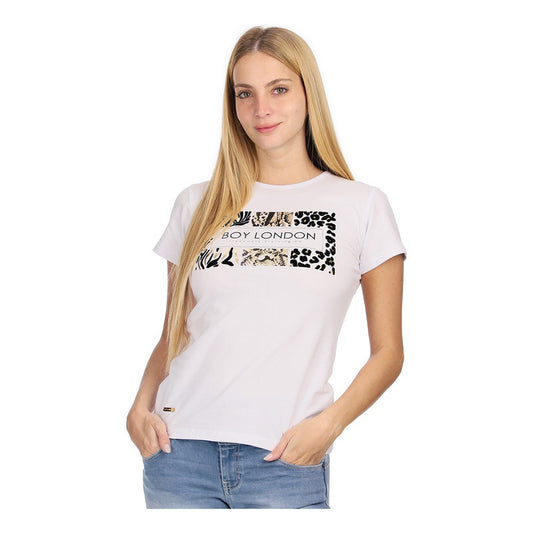 Playera Blanca Para Mujer Animal Print Trademark Boy London