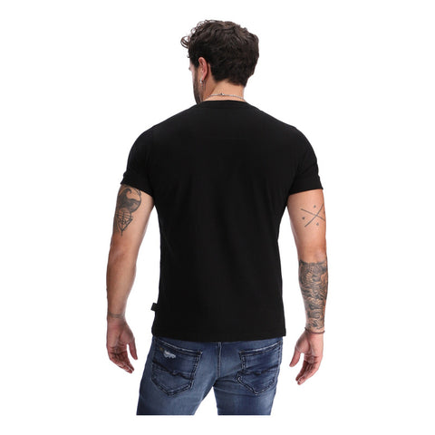Playera Negra De Hombre Pedreria Letras Y Logo Boy London