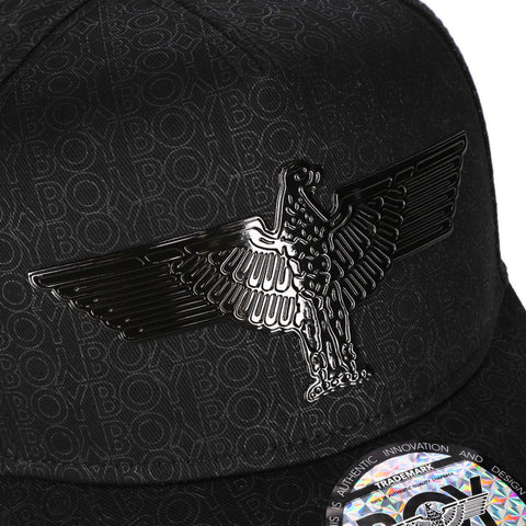 Gorra Ajustable Aguila Y Bordado Letras Negras Boy London Negro Único Liso