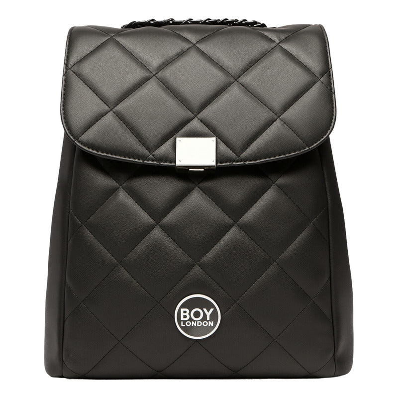 Mochila Casual Negra Para Mujer Dama Vinipiel Juvenil Boy London Original