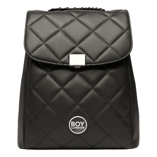 Mochila Casual Negra Para Mujer Dama Vinipiel Juvenil Boy London Original