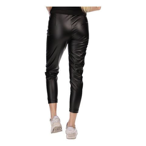 Leggins Vinipiel Negro Mallon Casual Mujer Placa Boy London