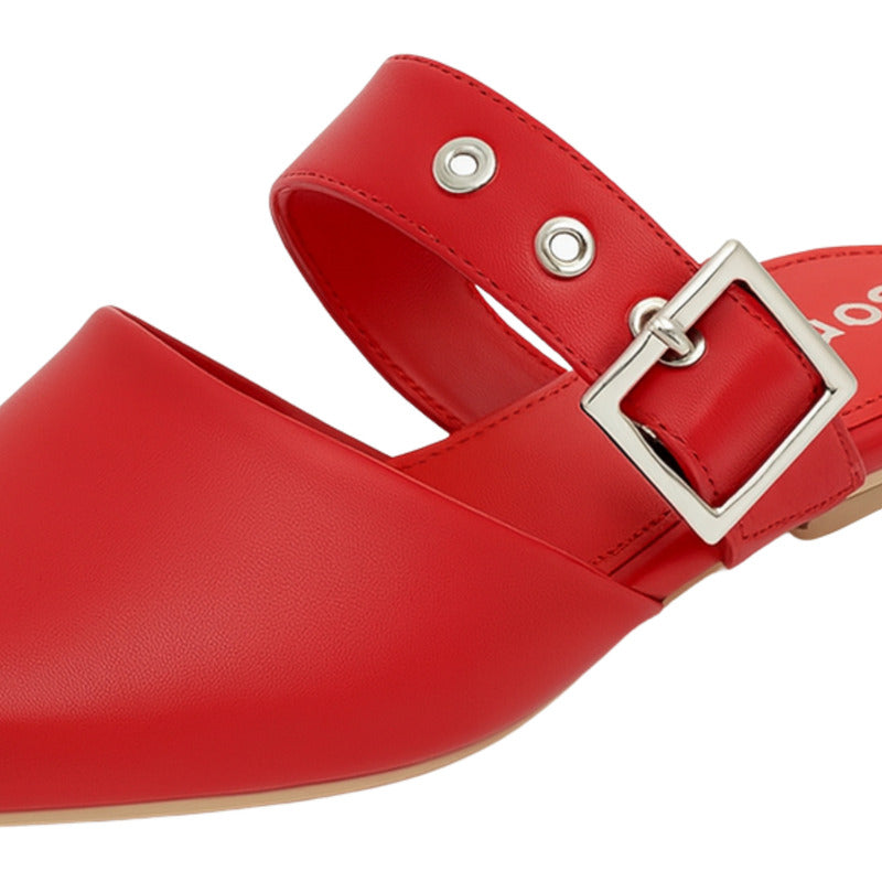 Zapatos Rojos De Dama Mujer Punta Metálica Boy London Shoes