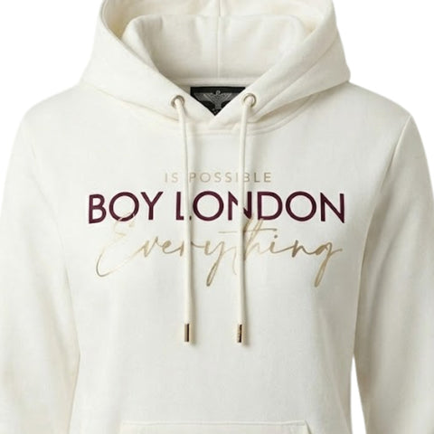 Sudadera Hoodie Boy London Casual Para Mujer G Blanco