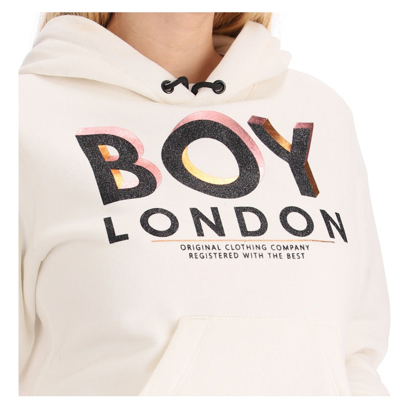 Sudadera Mujer Letras 3d Cobre Y Rosa Brillante Boy London