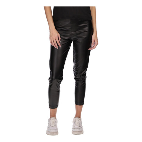 Leggins Vinipiel Negro Mallon Casual Mujer Placa Boy London