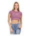 Blusa Crop Top Morado Ombliguero De Dama Letras Boy London