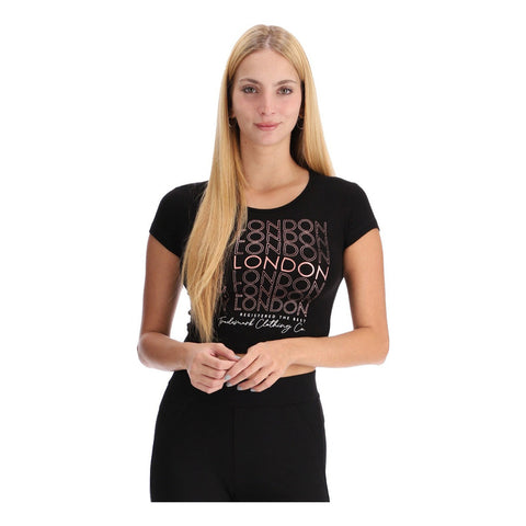Blusa Crop Top Ombliguera Dama Letras Rose Gold Boy London