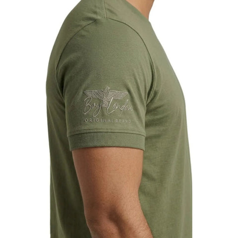 2 Pack Set Playera Hombre Cuello Redondo Boy London Verde Olivo Azul Claro