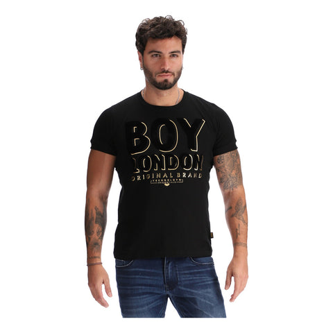 Playera Hombre Estampado Terciopelo Y Foil Dorado Boy London