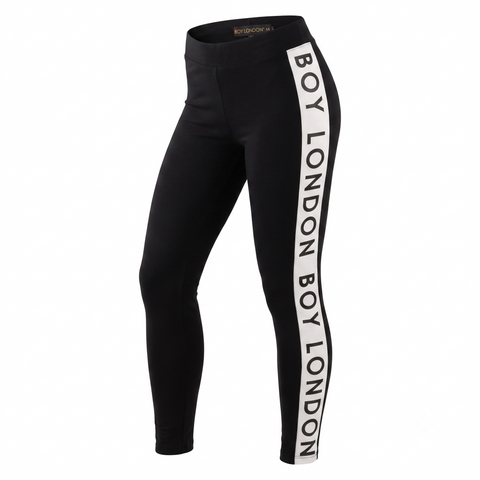 Pants Deportivo Ajustado Negro Mujer Letras Boy London