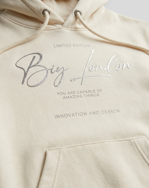 Sudadera Crema de mujer Boy London Firma Plateada Limited Edition