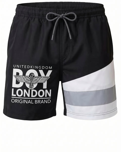 Short de Baño Boy London Negro Color Block