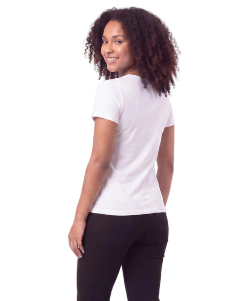 Playera Boy London Mujer Blanca Free Spirit Brillos