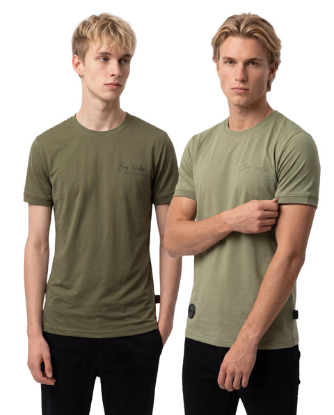 2 Pack Set Playera Verde Hombre Cuello Redondo Boy London Verde
