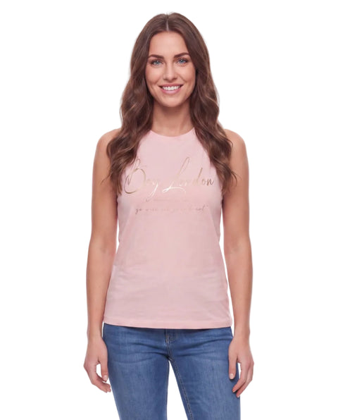 Playera Sin Mangas Rosa Mujer Boy London Wherever You Go