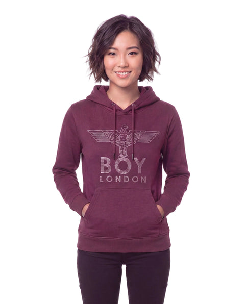 Sudadera Vino de Mujer Boy London Águila Pedrería
