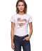 Playera Blanca de Mujer Boy London Corazón Foil Rosa
