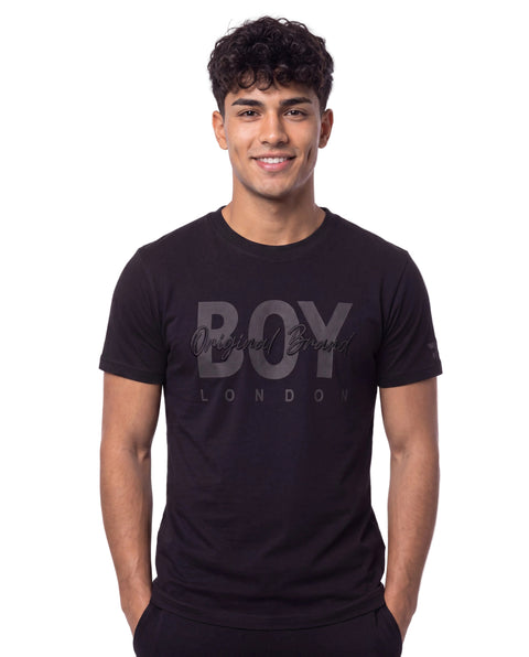 Playera Negra Hombre Boy London Logo Original Brand