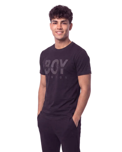 Playera Negra Hombre Boy London Logo Original Brand