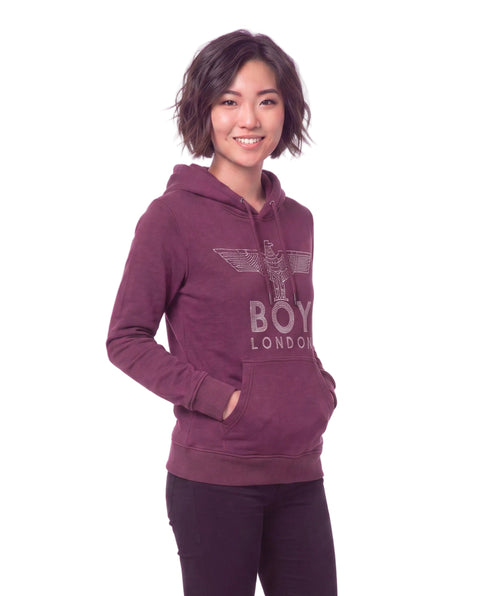 Sudadera Vino de Mujer Boy London Águila Pedrería