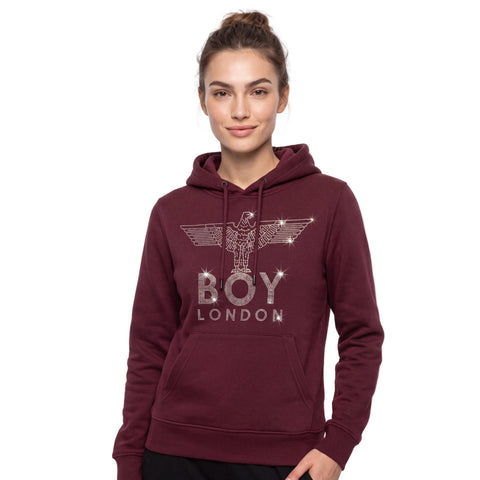 Sudadera Vino de Mujer Boy London Águila Pedrería