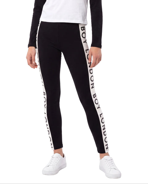 Pants Deportivo Ajustado Negro Mujer Letras Boy London