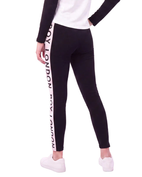 Pants Deportivo Ajustado Negro Mujer Letras Boy London