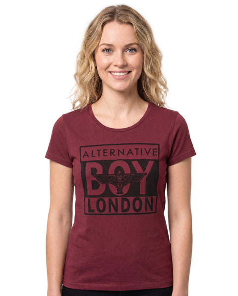 Playera Boy London Mujer Vino Alternative Águila