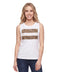 Blusa Tirantes Boy London Mujer Blanca Animal Print Leopardo