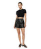 Short Boy London Mujer Vinipiel Negro Cinturón Bolsillo Zipper
