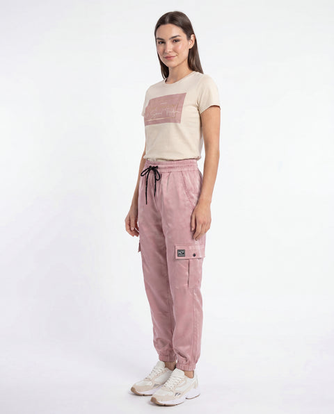 Pantalón Jogger Rosa De Vinipiel Casual Juvenil Boy London