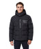Chamarra Puffer Boy London Hombre Negra Capucha Nylon Técnico