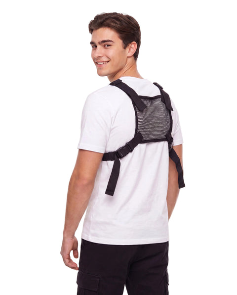 Pechera Urbana BOY LONDON Negra Bolso de Pecho Táctico