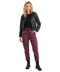 Pantalón Jogger Cargo Efecto Piel Color Vino