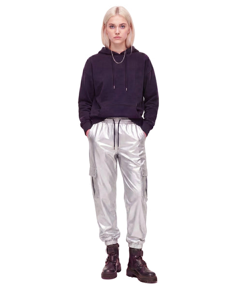 Jogger Cargo Boy London Mujer Plateado Metálico