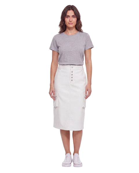 Falda Boy London Mujer Blanca Cargo Midi Utility