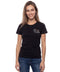 Playera Boy London Mujer Negra Logo Cursivo Pecho