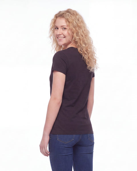 Playera Boy London Mujer NEGRO Dorado