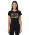 Playera Boy London Mujer Negra Foil Dorado Original