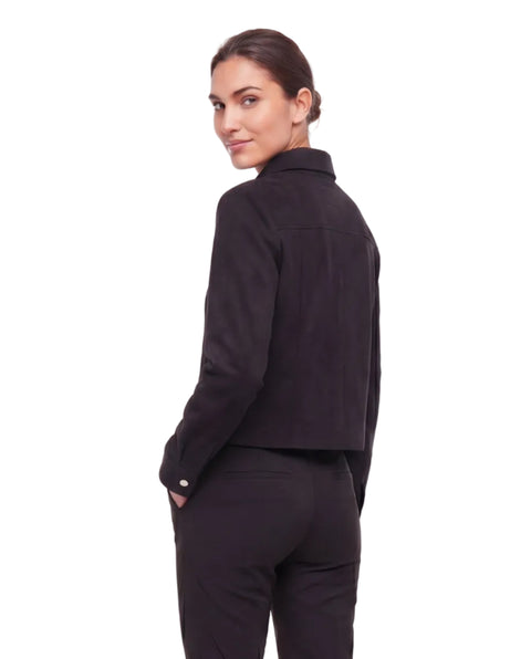Chamarra de Dama Boy London  Negra Cropped Botones