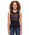 Blusa Tirantes Boy London Mujer Negra Logo Multicolor Foil