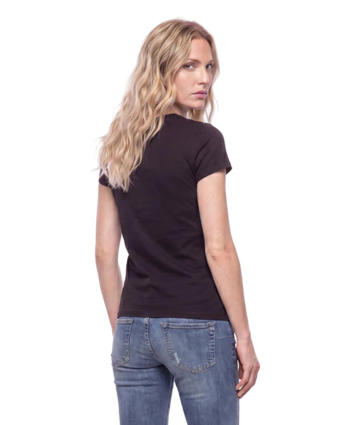 Playera Boy London Mujer Negra Inspire Foil Plateado