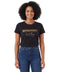 Playera Boy London Mujer Negra Great Things Foil Dorado Animal