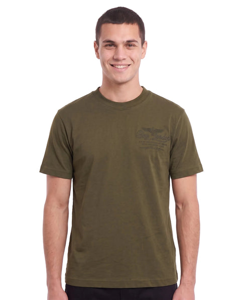 Playera De Hombre Boy London Águila Relieve Tonal Verde Olivo Militar